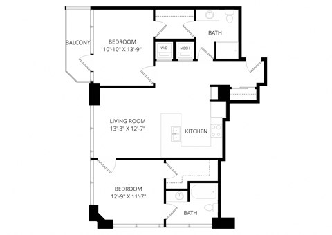 a floor plan of a home with an open floor plan